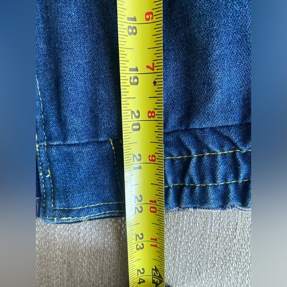 Vintage Denim Jacket Women’s Small Reversible Blanket Lined Flannel Patchwork - Picture 8 of 9